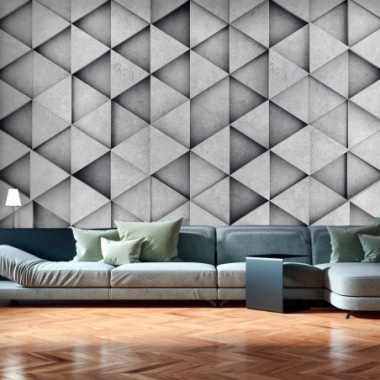 Fotomurale - Grey Triangles - 400x280