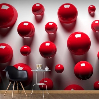 Fotomurale - Red Balls - 400x280