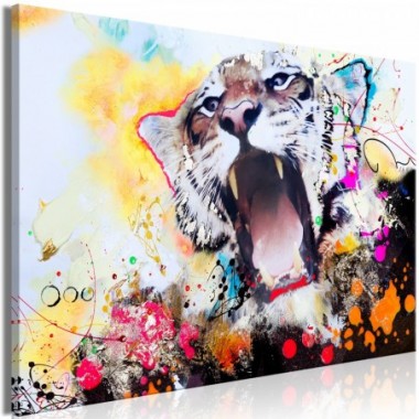 Quadro - Tiger's Roar (1 Part) Wide - 120x80