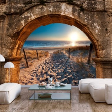 Fotomurale adesivo - Arch and Beach - 392x280