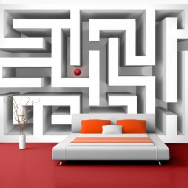 Fotomurale - Labirinto bianco - 250x175