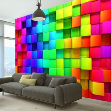 Fotomurale - Colourful Cubes - 300x210