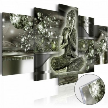 Quadri su vetro acrilico - Emerald Buddha [Glass] -...
