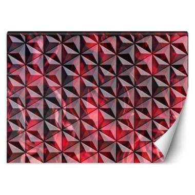 Carta Da Parati, Geometria rossa - 100x70