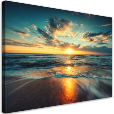 Quadro su tela, Sea Sunset Beach - 60x40