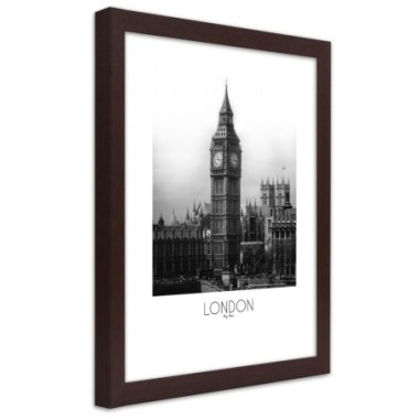 Quadro con cornice, Il leggendario Big Ben - 40x60