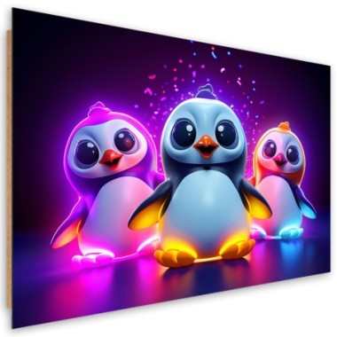 Deco panel picture, Nenon penguins cartoon - 60x40