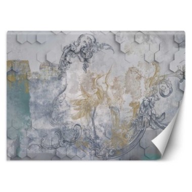 Carta Da Parati, Uccelli Fresk Calcestruzzo - 150x105