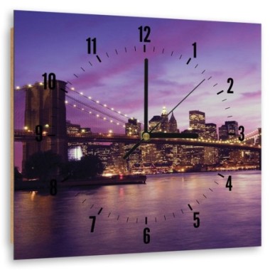 Orologio da parete, New York al tramonto - 40x40
