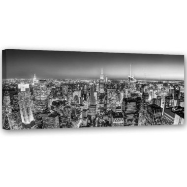 Quadro su tela, Panorama di New York City - 120x40