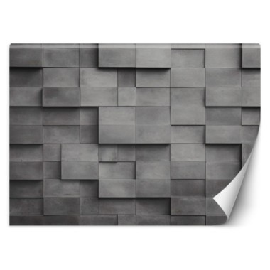 Wallpaper, Concrete cube wall 3D - 200x140