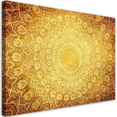 Quadro su tela, Oro Mandala Abstraction - 100x70