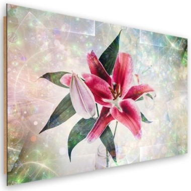 Quadro deco panel, Lily rosa - 100x70