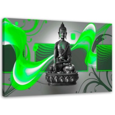 Stampa su tela, Figura di Buddha - astratto - 120x80