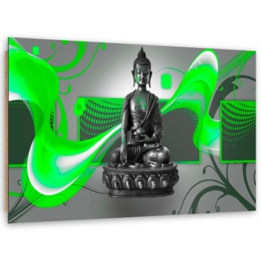Quadro deco panel, Figura di Buddha - astratto - 120x80