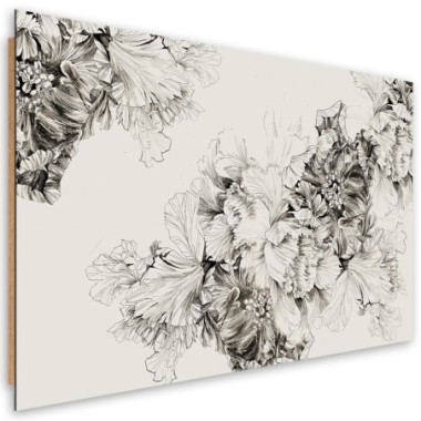 Quadro deco panel, Motivo floreale vintage - 120x80