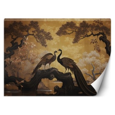 Wallpaper, Peacock Bonsai Tree - 254x184