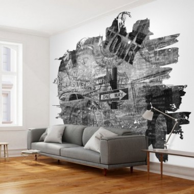 Fotomurale - Black-and-white New York collage - 200x154