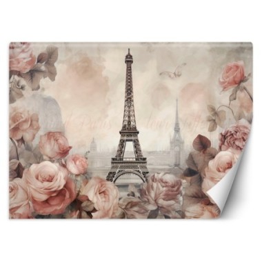Wallpaper, Eiffel Tower Shabby Chic - 450x315