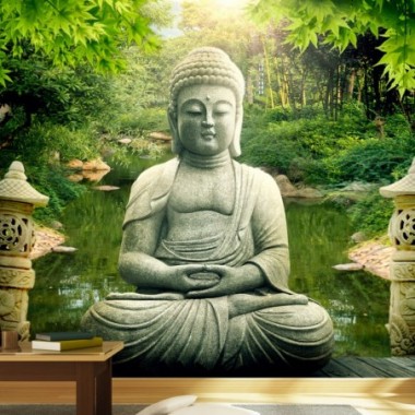 Fotomurale adesivo - Giardino di Buddha - 196x140