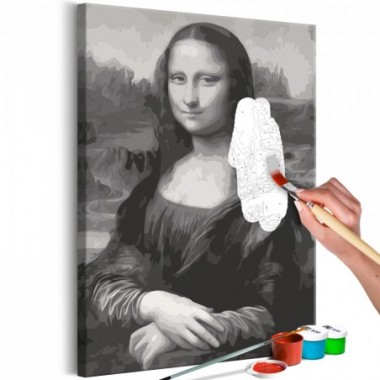 Quadro fai da te - Black and White Mona Lisa - 40x60