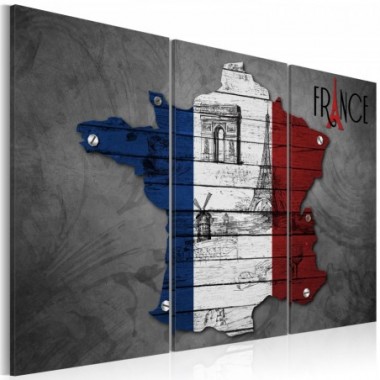 Quadro - Simboli di Francia: trittico - 120x80